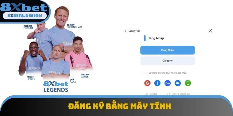 Đăng ký 8XBET chỉ 4 bước trên máy tính (PC) Đăng ký 8XBET chỉ 4 bước trên máy tính (PC)